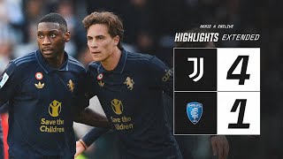 EXTENDED HIGHLIGHTS  Juventus 41 Empoli  YILDIZ Ruleta amp Unstoppable KOLO MUANI [upl. by Lyj535]