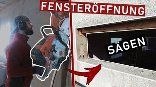 Fensteröffnung herstellen  Mauer sägen  Vlog 11 [upl. by Ohnuj]