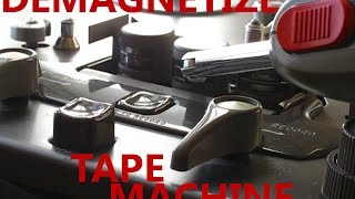 Demagnetize Tape Heads Reel to reel  Proper technique Teac Tascam Akai [upl. by Nelyag477]