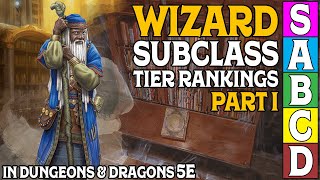 Wizard Subclass Tier Ranking Part 1 In Dungeons and Dragons 5e [upl. by Sisxela]