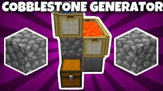 Minecraft EASY Automatic Cobblestone Generator Tutorial [upl. by Ybbob689]