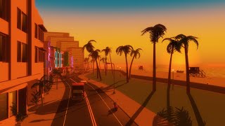 Vice City Theme Vaporwave Cover  Music Video extended 30 mins [upl. by Harmaning902]