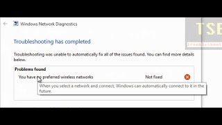 How to fix You have no preferred wireless networks Windows 10 Network Diagnostics [upl. by Naras]