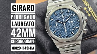 Girard Perregaux Laureato 42mm Chronograph 810201143111A [upl. by Rapsac]