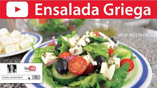 ENSALADA GRIEGA  Vicky Receta Facil [upl. by Notwen]