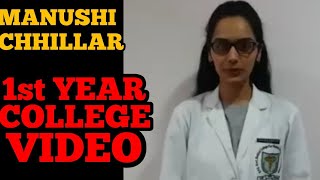 MANUSHI CHHILLAR Medical student Miss World first year MBBS college video INDIA [upl. by Akiner608]