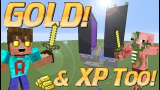 How to make a Gold Farm in Minecraft  Overworld Gold Farm  Minecraft XP Farm Tutorial [upl. by Chrysa]