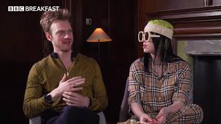 Louise Minchin interviews Billie Eilish amp Finneas in worlds first TV interview on new Bond theme [upl. by Elleivap]