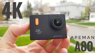 Apeman A80 4K WIFI Action Camera REVIEW amp Sample Videos and Pictures [upl. by Maure]