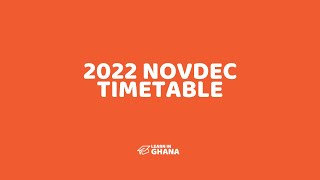 2022 NOVDEC Timetable Start to Finish [upl. by Byrd775]