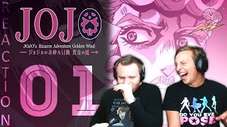 SOS Bros React  JoJos Bizarre Adventure Part 5 Episode 1  Giorno Giovanna [upl. by Gilberte707]