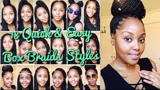 18 Quick amp Easy Box Braids Hairstyles Beginner Friendly [upl. by Kcirdde]