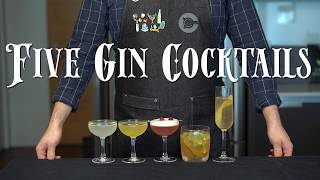 The 5 Easiest GIN Cocktails to Make at Home [upl. by Aidua14]