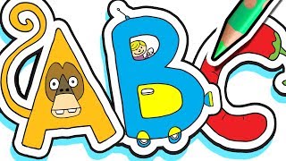 Learn the Alphabet in 1 Hour ✏️🐯 ABC Fun for Kids  Turn Letters into Drawings [upl. by Rochella]