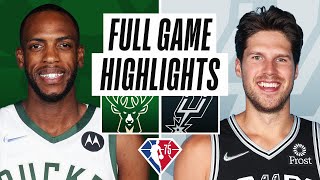 BUCKS at SPURS  FULL GAME HIGHLIGHTS  October 23 2021 [upl. by Rimaa]