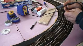 Laying flextrack for model railroads [upl. by Aklog317]