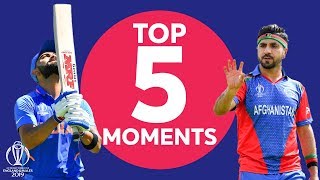 Shami Kohli  India vs Afghanistan  Top 5 Moments  ICC Cricket World Cup 2019 [upl. by Kenwee642]