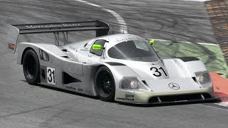 Sauber Mercedes C11 Group C Pure Sound at Monza Circuit [upl. by Etteneg]