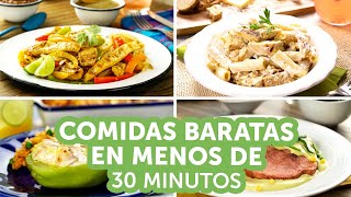 Comidas baratas en menos de 30 minutos  Kiwilimón [upl. by Gibe]