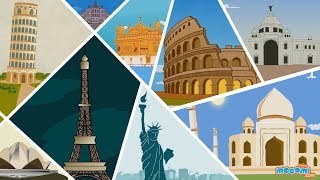 15 Famous Monuments Around The World  Fun Facts Video  Kids Education by Mocomi [upl. by Nananne]