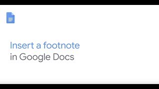 Insert a footnote in Google Docs [upl. by Colver427]