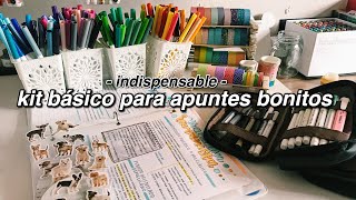 KIT BÁSICO para hacer APUNTES BONITOS 💫 [upl. by Couchman]