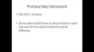 SQL Tutorial  8 Constraints in SQL [upl. by Lumpkin]