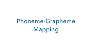 PhonemeGrapheme Mapping [upl. by Lebama762]