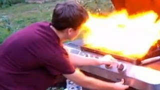 Danger in the Backyard Propane Grill Explosion [upl. by Yelkcub]