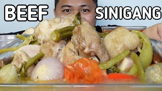 BEEF SINIGANG  MUKBANG PHILIPPINES  FILIPINO MUKBANGER [upl. by Elyssa289]