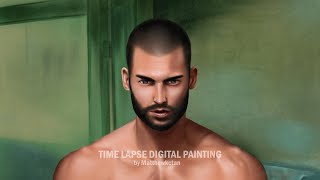 Time lapse digital painting using Paintstorm Studio [upl. by Epner]