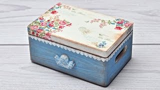 Decoupage skrzyneczka dla początkujących  DIY tutorial [upl. by Borman661]