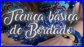 DIY Técnicas básicas de bordado rocalla canutillo cristal y lentejuela ENGLISH SUBTITLES [upl. by Nortad202]