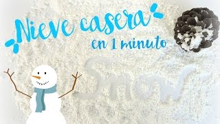 Como hacer NIEVE CASERA EN 1 MINUTO  FAKE SNOW [upl. by Kiyoshi]