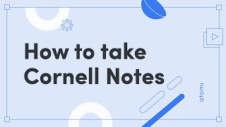 Study Skills How to Take Cornell Notes [upl. by Acacia]