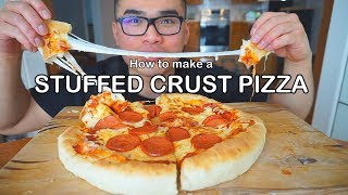 How to make a STUFFED CRUST PIZZA  EXTRA CHEESY [upl. by Dawn452]