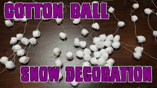 How to Make a Cotton Ball Snow Decoration [upl. by Jinny455]