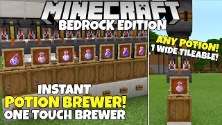 Minecraft Bedrock INSTANT Potion Brewer One Touch Tutorial MCPE Xbox PC Ps4 [upl. by Ynittirb816]