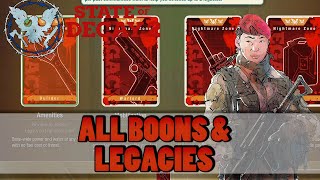 Ranking all Legacy Boons amp their storylines  whos the best leader  State of Decay 2 Guide  Tips [upl. by Zahara]