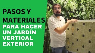 Como hacer un jardín vertical en exterior [upl. by Analah]