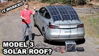 Adding a solar roof to a Tesla Model 3 [upl. by Millman]