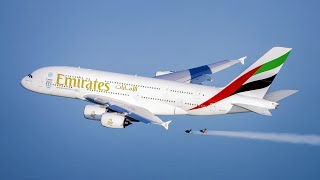 Emirates A380 and Jetman Dubai Formation Flight  Emirates Airline [upl. by Eilra]