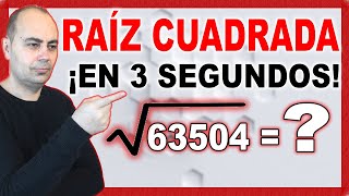 HAZ Una RAÍZ CUADRADA En 3 SEGUNDOS 💥 MAKE A SQUARE ROOT IN 3 SECONDS 99 DOES NOT FAIL maths [upl. by Medwin]