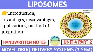 Liposomes drug delivery systems  NDDS  7 semester [upl. by Belloir]