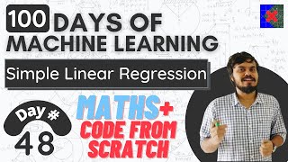 Simple Linear Regression  Mathematical Formulation  Coding from Scratch [upl. by Nelrah690]