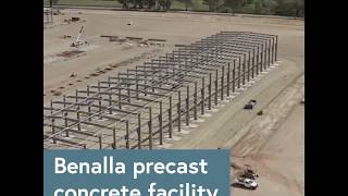 Benalla precast concrete manufacturing facility under construction [upl. by Nemraciram]