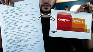 The Resume That Got Me Into PwC Consulting Resume Tips [upl. by Boj]