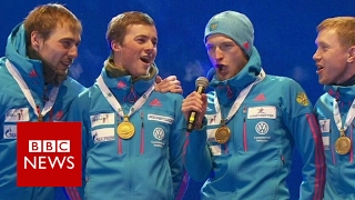 Wrong Russian anthem played for gold medallists  BBC News [upl. by Abernon469]