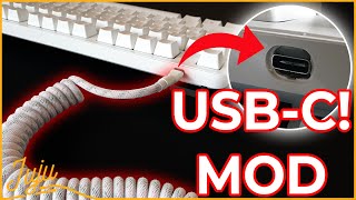 Mod any Mechanical Keyboard with USBC  Detachable Cable Mod [upl. by Gnouhp]