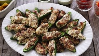 How to Make Sausage Stuffed Jalapenos  Appetizer Recipes  Allrecipescom [upl. by Yenittirb]